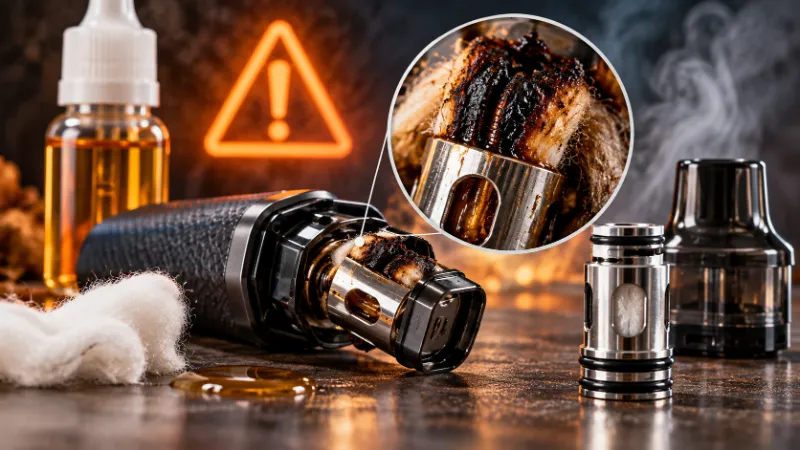 MY vape tastes burnt, Why?
